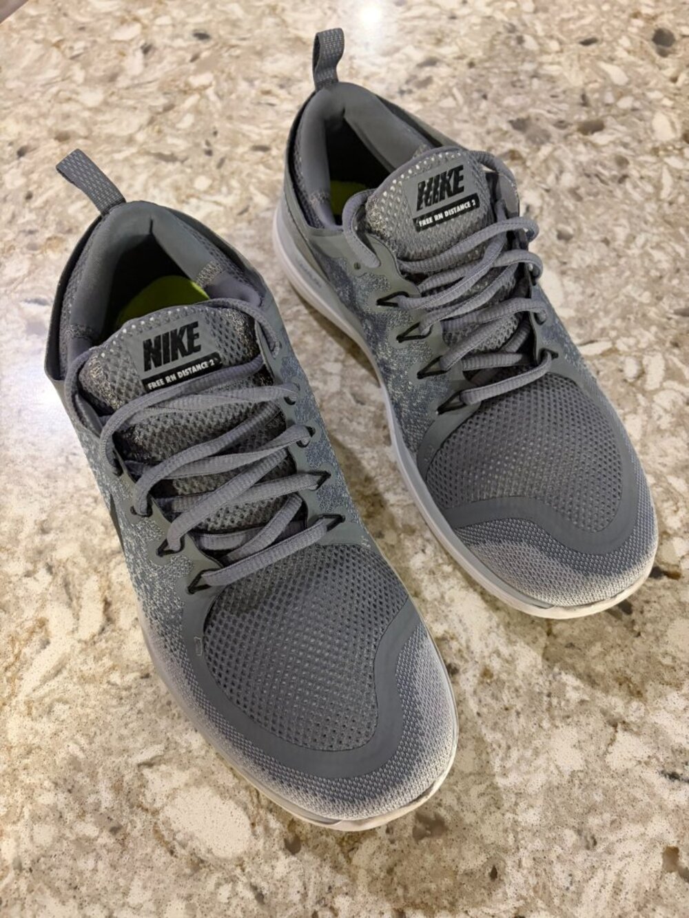 Nike Free RN Distance 2 Running Shoes Gray Black Sneakers Size W10